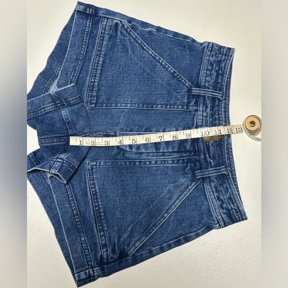 Apiece Apart Merida Denim Shorts Button Fly Navy Wash Size 0 EUC - Picture 15 of 16
